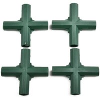 4 Stück Gartenmarkisenverbinder, 5 Arten Gartenkäfigverbinder, Gewächshaus-Eckverbinder (4-Wege-Kreuz) - Ccykxa von CCYKXA
