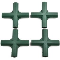 4 Stück Gartenmarkisenverbinder, 5 Arten Gartenkäfigverbinder, Gewächshaus-Eckverbinder (4-Wege-Kreuz) - Ccykxa von CCYKXA