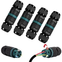 Ccykxa - 4 Stück IP68 wasserdichter elektrischer Steckverbinder – 3-poliger Stecker für Kabel mit Ø5–12 mm Durchmesser, Anschlussdose für den von CCYKXA