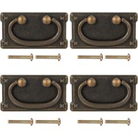 4 Stück Vintage-Schubladengriffe, Antik-Bronze-Möbelgriffe für Türen, Schrank, Schublade, Kleiderschrank, dekorativ – 95 x 52 mm - Ccykxa von CCYKXA