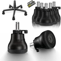 5er-Pack Ersatz-Bürostuhl-Lenkrollen, Lenkrollen für Hartholzböden, einfacher Wechsel zwischen Radgleitern und Radstopper, Ein-/Aus-Einstellung 5er-Pack Ersatz-Bürostuhl-Lenkrollen, Lenkrollen für Hartholzböden, einfacher Wechsel zwischen Radgleitern und Radstopper, Ein-/Aus-Einstellung von CCYKXA