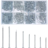 600-teiliges Nagelsortiment, Betonwandnägel, Brads und Nägel zum Aufhängen von Bildern, Holzbearbeitung - Ccykxa 600-teiliges Nagelsortiment, Betonwandnägel, Brads und Nägel zum Aufhängen von Bildern, Holzbearbeitung - Ccykxa von CCYKXA