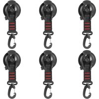 6er-Pack robuste Vakuum-Saugnäpfe mit Haken, Vakuum-Saugnäpfe, Haken für Badezimmer, Küche, Duschtuch, Mehrzweck-Camping-Saugnapf - Ccykxa von CCYKXA