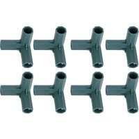 8 Stück 3-Wege-Gewächshausrahmenverbinder, 16 mm Gartenrahmen-Eckverbinder für Gewächshaus-Gartenrahmen, Rasenzaun, Gewächshauszubehör - Ccykxa von CCYKXA