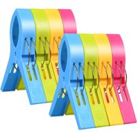 8 Stück Strandtuch-Clips, Windschutz-Clip, langlebiger großer Kunststoff-Clip für Handtücher, Steppdecken, Kleidung, Bettdecken, Laken, Teppiche, 8 Stück Strandtuch-Clips, Windschutz-Clip, langlebiger großer Kunststoff-Clip für Handtücher, Steppdecken, Kleidung, Bettdecken, Laken, Teppiche, von CCYKXA