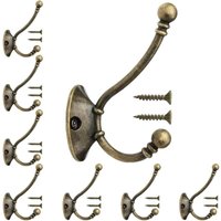 8 Stück Wand-Kleiderhaken, Vintage-Metall-Türhaken, Retro-Kleiderhaken mit 16 Stück Schrauben für Garderobe, Badezimmer, Küche, Hüte - Ccykxa von CCYKXA