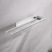 Badezimmer-Handtuchhalter ohne Bohren, doppelter Handtuchhalter aus Edelstahl 304, selbstklebende Wandhalterung mit zwei Armen - Ccykxa von CCYKXA