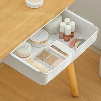 Ccykxa - blanche unter der Schreibtischschublade, Aufbewahrungsbox, selbstklebender Schreibtisch-Organizer, versteckte Schubladenbox von CCYKXA