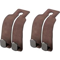 CCYKXA (2 Stück, Braun) Unsichtbare Haken für Autositze – Kratzfeste Metallhaken mit Wildlederbezug – Universeller Auto-Organizer von CCYKXA
