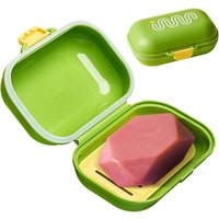 CCYKXA (Grün)2er-Pack Reise-Seifenbox – wasserdichte Seifenbox mit Deckel – stabile Aufbewahrung – versiegelte Reise-Seifenschale für Badezimmer, von CCYKXA