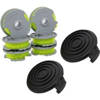 CCYKXA (Spule6+Abdeckung2) Rasentrimmer-Zubehör Wa0014 Trimmerfadenspule kompatibel mit Worx Wg184 Wg190 Wg191 Weed Eater von CCYKXA