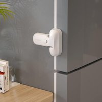 CCYKXA (Weiß) 1 Packung Aktualisiertes kindersicheres Türschloss für Kühl-/Kühlschränke/Gefrierschränke. Auf maximal 1 Zoll (25 mm) Dichtungsstreifen von CCYKXA