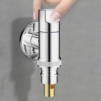 CCYKXA 1 PCS Messing Waschmaschine Wasserhahn mit Schnell öffnen Wasser Stop - Silber von CCYKXA