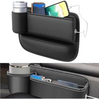 CCYKXA 1 STK. Auto-Organizer, schwarzer universeller Autositz-Organizer, mit Getränkehalter, Aufbewahrung für die Autositzlücke, zur Aufbewahrung von CCYKXA 1 STK. Auto-Organizer, schwarzer universeller Autositz-Organizer, mit Getränkehalter, Aufbewahrung für die Autositzlücke, zur Aufbewahrung von von CCYKXA