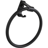 CCYKXA 1 Stück Handtuchringhaken, Wandhandtuchhaken, Handtuchring, Wandmontage, Handtuchring, schwarzer Korb mit Griff, Kleiderständer, Wandmontage, von CCYKXA