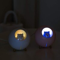 CCYKXA 1 Stück Katze Haustier Multi-Mode-Nachtlicht Kleines Mini-Spray USB-Luftbefeuchter Büro Desktop Cartoon Atmosphäre Licht Dekompressionsgeschenk von CCYKXA