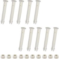 CCYKXA 10 Stück Kunststoff-Pool-Verbindungsstifte und Gummidichtungen – Ersatzverbinder für Rahmen- und Intex-Pool (7 cm) von CCYKXA