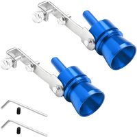 CCYKXA 2 Stück Auto-Auspuffpfeife, Auto-Auspuffrohr-Turbopfeife aus Aluminiumlegierung, Turbo-Auspuffschalldämpfer für alle Fahrzeugmodelle (blau) von CCYKXA