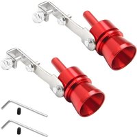 CCYKXA 2 Stück Auto-Auspuffpfeife, Auto-Auspuffrohr-Turbopfeife aus Aluminiumlegierung, Turbo-Auspuffschalldämpfer für alle Fahrzeugmodelle (rot) von CCYKXA