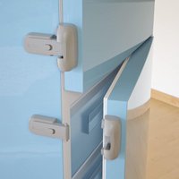 CCYKXA 2 Stück Baby-Sicherheits-Kühlschrankschloss, kindersicheres Kühlschrank-Gefrierschrank-Türschloss, Kleinkind-Kindersicherungsschloss (grau) von CCYKXA