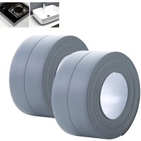 CCYKXA 2 Stück selbstklebende Duschdichtung, Badewannen-Dichtungsstreifen, Silikondichtung, wasserdicht, schimmelresistent, leicht zu reinigen, für von CCYKXA