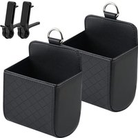 CCYKXA 2-teilige Auto-Aufbewahrungsboxen mit Haken, Organizer-Tasche für Lüftungsauslässe, universelle Aufbewahrungstasche aus PU-Leder für CCYKXA 2-teilige Auto-Aufbewahrungsboxen mit Haken, Organizer-Tasche für Lüftungsauslässe, universelle Aufbewahrungstasche aus PU-Leder für von CCYKXA