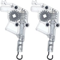 CCYKXA 2er-Pack 2-Zoll-Kipphebel für horizontale Jalousien mit niedrigem Profil, Kippmechanismus, Hakenverbindung mit quadratischem Zahnrad, Zubehör von CCYKXA