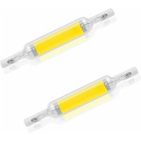 CCYKXA 2er-Pack R7S 10 W 78 mm LED-Leuchtmittel, dimmbar, Kaltweiß 6000–6500 K, 100 W Halogen-J78-Ersatz, doppelendiges R7S-Sockelrohr, 360 von CCYKXA