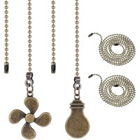Ccykxa - 2er-Pack Ventilator-Zugketten aus Metall, 30 cm Ventilator-Zugketten, Deckenventilator-Zugketten, Ventilator-Kettenverlängerung (Bronze) von CCYKXA