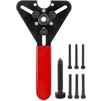 CCYKXA 3-Loch-Werkzeug zum Entfernen der AC-Kompressorkupplung für die Reparatur von Kfz-Klimaanlagen mit Messing-Rändelschrauben, schwarzer Stahl von CCYKXA