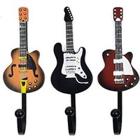 CCYKXA 3er-Pack Wandaufhänger für Badezimmer, Handtuchhalter, Gitarrenform, Vintage-Haken aus Kunstharz (B-Gitarre) von CCYKXA