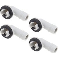 CCYKXA 4 Stück 15 mm Klimaanlagen-Wasserauslassdüse, Abflussrohrverbindung, Winkelstück mit Gummiring, kompatibel mit Midea von CCYKXA
