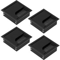 CCYKXA 4er-Set quadratische Kabelabdeckungen 80 x 80 mm – Kabeldurchlass für den Schreibtisch – eloxiertes Aluminium von CCYKXA