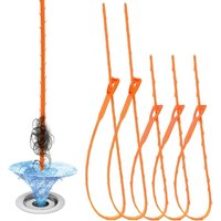 CCYKXA 5-teiliges flexibles Schlangenreinigungswerkzeugset, 64 cm wiederverwendbare Spülbeckenspirale, 50 cm mehrzahniger von CCYKXA