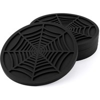 CCYKXA 6 Stück Halloween-Untersetzer mit Spinnennetz, 10 cm, gruselige Getränkeuntersetzer, Spinnennetz-Tischset für Halloween-Partys, CCYKXA 6 Stück Halloween-Untersetzer mit Spinnennetz, 10 cm, gruselige Getränkeuntersetzer, Spinnennetz-Tischset für Halloween-Partys, von CCYKXA
