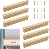 CCYKXA 6 Stück Holzmöbelgriff 128 mm, Holzschubladengriff, Holzschrankgriff, Küchenschrankgriff, helle Eichenholzgriffe, Holzgriff für Schreibtische, CCYKXA 6 Stück Holzmöbelgriff 128 mm, Holzschubladengriff, Holzschrankgriff, Küchenschrankgriff, helle Eichenholzgriffe, Holzgriff für Schreibtische, von CCYKXA
