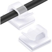 CCYKXA 60 Stück Kabelclips, Klebekabelbinder, Kabelmanagement, Selbstklebende Kabelclips, Elektrische Kabelclips für Kabelmanagement, Transparent von CCYKXA