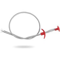 CCYKXA 60 cm Federrohr-Baggerwerkzeug, Edelstahl-Abflussreiniger, Kanalisations-Baggerwerkzeuge, Haarreinigungswerkzeuge für Küchenspüle, Badezimmer, von CCYKXA