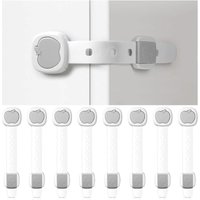 CCYKXA 8er-Pack Baby-Sicherheitsschlösser, selbstklebende Türschlösser für Kinder, Schubladen, Fenster, Kühlschrank, Grau CCYKXA 8er-Pack Baby-Sicherheitsschlösser, selbstklebende Türschlösser für Kinder, Schubladen, Fenster, Kühlschrank, Grau von CCYKXA