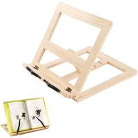 CCYKXA Bücherständer aus Holz. Buchhalter mit 2 Seitenstützen aus Metall. Zusammenklappbarer und verstellbarer Ständer für CCYKXA Bücherständer aus Holz. Buchhalter mit 2 Seitenstützen aus Metall. Zusammenklappbarer und verstellbarer Ständer für von CCYKXA