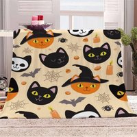 CCYKXA Flanelldecke 130X170 cm Halloween-Kürbisdecke Happy Halloween 3D-Decke für Kinder Jungen Mädchen Warme Decke Mikrofaser Flauschige Weiche von CCYKXA