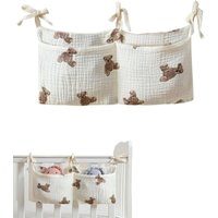 CCYKXA Hängender Windel-Organizer, Babybett-Taschen-Organizer, 2-in-1-Kinderbett-Organizer-Tasche, Hängende Aufbewahrungstasche, Hängender von CCYKXA
