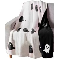CCYKXA Halloween-Decken, Halloween-Geister-Bettdecke, doppelseitige Decke für Bett, Sofa, Wohnzimmer und Stuhl, weiche, warme Decken für die von CCYKXA