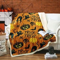 CCYKXA Halloween Kürbis Kuschelige Fleecedecke 150x130cm Superweiche Warme Sofadecke Bettüberwurf Couchdecke Gelb von CCYKXA