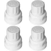 CCYKXA Heizkörper-Handrad-Set mit 4 manuellen Wasserhahn-Handrädern, weiße Kunststoff-Einsteck-Heizkörperventilkappen für von CCYKXA