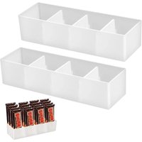 CCYKXA Kleiner Aufbewahrungskorb für die Küche, 2er-Set, Aufbewahrungskorb aus Kunststoff, Organizer, Gewürz-Aufbewahrungsboxen mit herausnehmbarer von CCYKXA