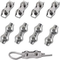 CCYKXA M2 Stahlkabelklemme, 304 Edelstahl Kabelklemme Duplex Clip Seilklemme Kabelklemme Für Baustellen und Schiffe Wäscheleine Markise Für Ø 2mm von CCYKXA