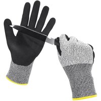 CCYKXA Paar Sicherheitsarbeitshandschuhe, schwarze Gartenhandschuhe mit Nitrilbeschichtung, schnittfester Schutzhandschuh der Stufe 5, für allgemeine CCYKXA Paar Sicherheitsarbeitshandschuhe, schwarze Gartenhandschuhe mit Nitrilbeschichtung, schnittfester Schutzhandschuh der Stufe 5, für allgemeine von CCYKXA