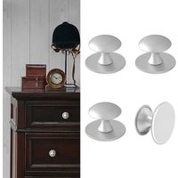 CCYKXA Packung selbstklebende Schrankknöpfe, silberfarben, Edelstahl, Schubladengriffe, Duschtür, Spiegelschrank, Glastürgriff, ohne Bohren von CCYKXA