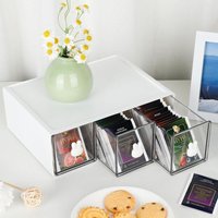 CCYKXA Schrank-Organizer, Teebox mit, Küchen-Aufbewahrungsbox für Teebeutel, Kaffee usw. Aufbewahrungsbehälter für von CCYKXA